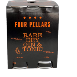 Photo of Four Pillars Gin &Tonic 4x250ml