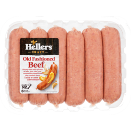 Photo of Hellers Sausages Old Fashioned Beef 6 Pack