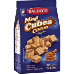 Photo of Balocco Mini Cubes Cocoa Wafer Biscuits 125g