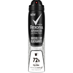Photo of Rexona Men Advanced Protection Invisible Dry Black & White Motion Activated Sweat Protection Aerosol 220ml