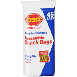 Photo of Oso Easy Resealable Snack Bags 45 Pack 