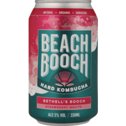 Photo of Beach Booch Hard Kombucha Strawberry Mojito 330ml