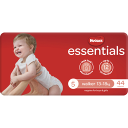 Photo of Huggies Essentials For Boys & Girls 13-18kg Size 5 Nappies 44 Pack