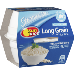 Photo of Sunrice In 40 Seconds Microwave Quick Cups X2 White Rice Long Grain 250g