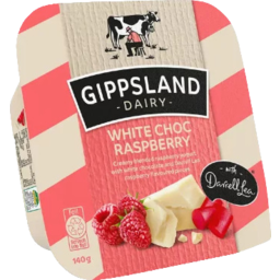 Photo of Gippsland Dairy White Choc Raspberry With Mix-Ins Yogurt 140g