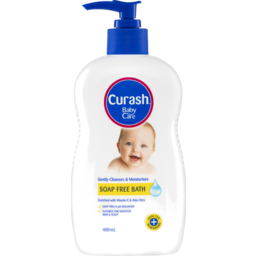 Photo of Curash Baby Moisturising Soap Free Bath 400ml
