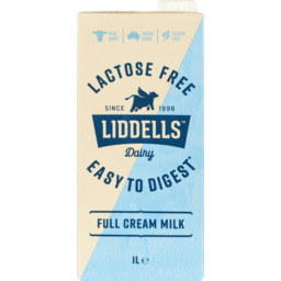 Photo of Liddells Lactose Free Full Cream Milk 1 Litre