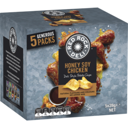 Photo of Red Rock Deli Honey Soy Chicken Deli Style Potato Chips 5x28g