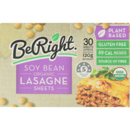 Photo of Be Right Soy Bean Lasagne Sheets