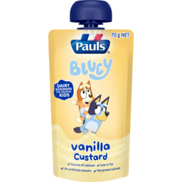 Photo of Pauls Bluey Vanilla Custard Pouch 70g