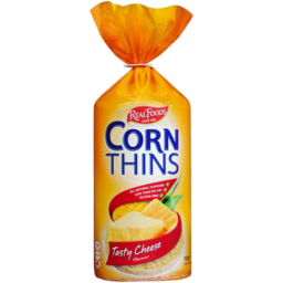 Photo of Real Foods Cheese Flavoured Corn Thins m