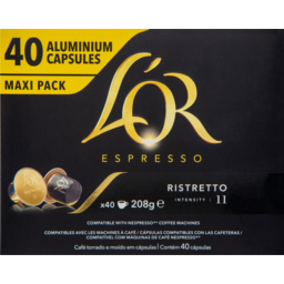 Photo of Lor Espresso Ristretto Intensity 11 Coffee Capsules 40 Pack 208g