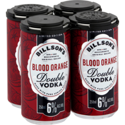Photo of Billson's Vodka & Blood Orange 6% 4x250ml