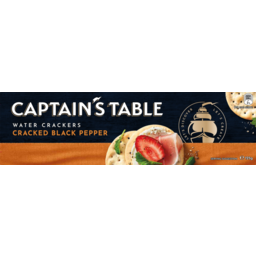 Photo of Captains Table Cracked Pepper Water Crackers 125g