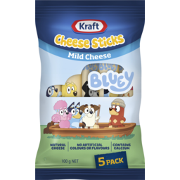 Photo of Kraft Bluey Mild Cheese Sticks 5 Pack 100g
