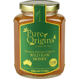 Photo of Pure Origins Premium Australian Wild Raw Organic Honey Jar 500g