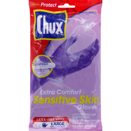 Photo of Chux Gloves Extra Comfort Cotton Lined Sensitive Large 1pair