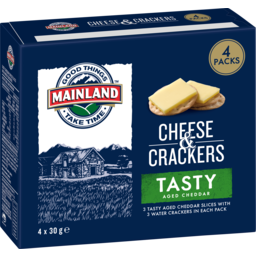 Photo of Mainland On The Go Tasty Cheddar Cheese & Crackers 4pk