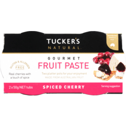 Photo of Tucker's Natural Gourmet Fruit Paste Spiced Cherry 100g