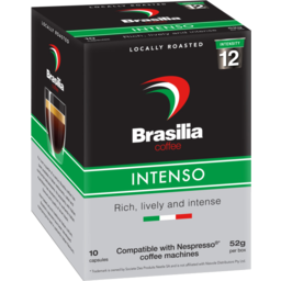 Photo of Brasilia Intenso Coffee Capsules 10 Pack 52g