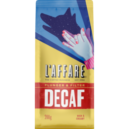 Photo of Laffare Coffee Decaf Plunger 200g