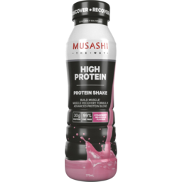Photo of Musashi High Protein Strawberry Milkshake Flavour Protein Shake 375ml