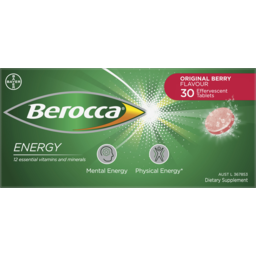 Photo of Berocca Energy Original Berry Flavour Effervescent Tablets 30 Pack