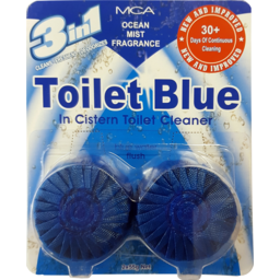 Photo of Toilet Blue 3 In 1 Ocean Mist Fragrance In Cistern Toilet Cleaner 2x55g