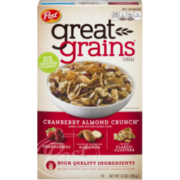 Photo of Post Great Grains Cereal Cranberry Almond Crunch 