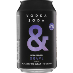 Photo of Vodka Soda & Black Grape 6% 330ml