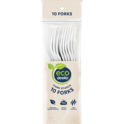Photo of Eco By Deeko Corn Starch Forks 10 Pack