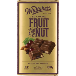 Photo of Whittaker's Chocolate Block Fruit & Nut 250g