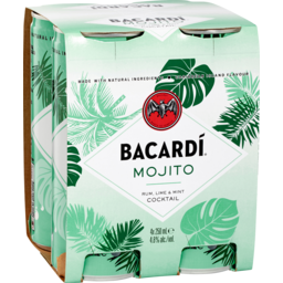 Photo of Bacardí® Mojito Cocktail Rtd 250ml 4 Pack 4.0x250ml