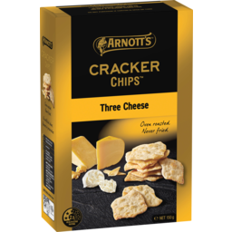 Photo of Arnott's Cracker Chips Gold Label Three Cheese 150g