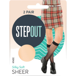 Photo of Stepout Du Jour Sheer Knee Highs Bare 2 Pack