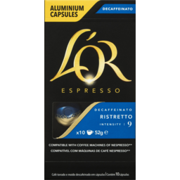 Photo of Lor Espresso Decaffeinato Ristretto Intensity 9 Coffee Capsules 10 Pack 52g