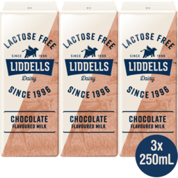 Photo of Liddells Lactose Free Chocolate Flavoured Long Life Milk 3x250ml