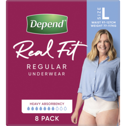 Photo of Depend Real Fit For Women Large 77- Incontinence Underwear 8 Pack