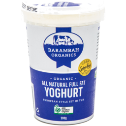 Photo of Barambah Organics Org Full Fat Yoghurt 200g