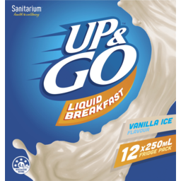Photo of Sanitarium Up & Go Vanilla Ice Flavour Liquid Breakfast 12x250ml