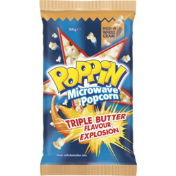 Photo of Poppin Microwave Popcorn Triple Butter Flavour Explosion