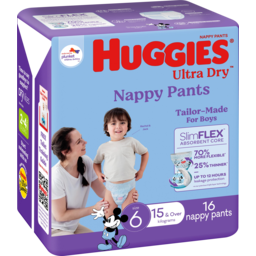 Photo of Huggies Nappy Pants Ultra Dry Size 6 Boys 16 Pack