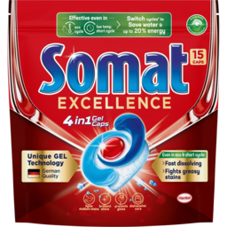 Photo of Somat Excellence 4 In el Dishwasher Caps 15 Pack