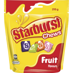 Photo of Starburst Original Fruit Chews Lollies Large Bag 215g 215g