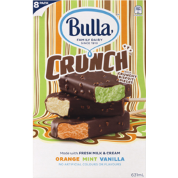Photo of Bulla Crunch With Crunchy Biscuit Pieces Selection Ice Creams 8 Pack 631ml