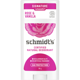 Photo of Schmidt's Deodorant Stick Rose Vanilla Certified Natural Deodorant 75g