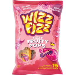 Photo of Wizz Fizz Fizzy Fruity Pops 15 Pack 132g