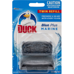 Photo of Duck Blue Plus Solid Toilet Rim Block Twin Refills 2.0x40g