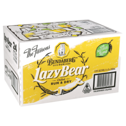 Photo of Bundaberg Lazy Bear Rum & Dry With Natural Lime 24 Pack 330ml