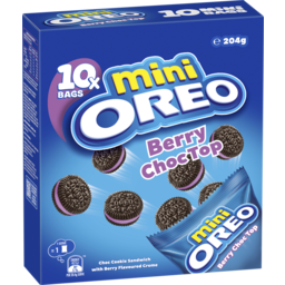 Photo of Oreo Mini Biscuits Berry Choc Top 10 Pack